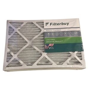 Filterbuy 14x20x2 MERV 13 Platinum Air Filter 2 Pack Furnace AC HVAC Replacement